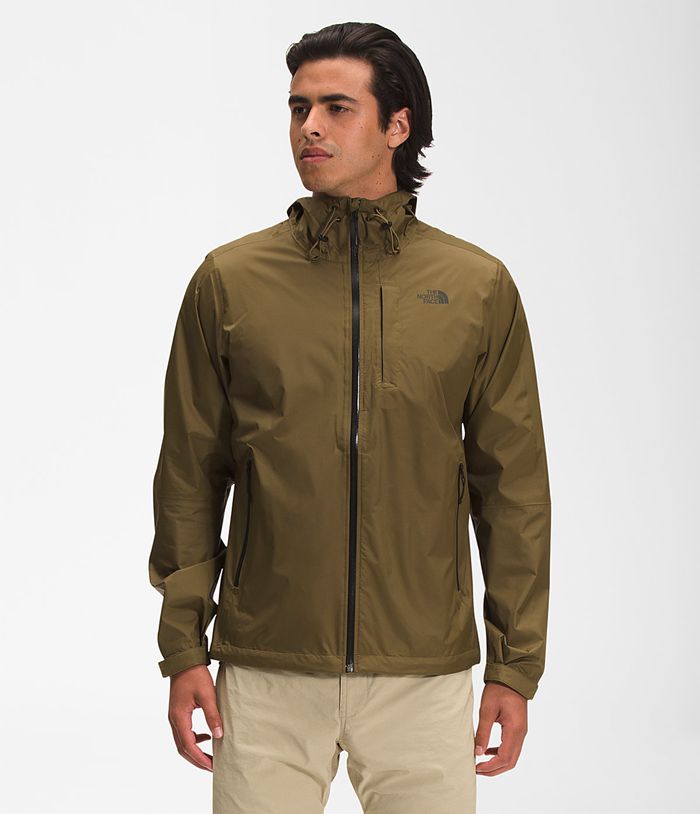 The North Face Mens Rain Jacket Alta Vista 704XZMVBP - Olive